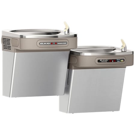 Elkay Cooler Wall Mount Bi-Level Ada Dual Hands-Free Filtered 8 Gph Stainless LZOOSTL8SC